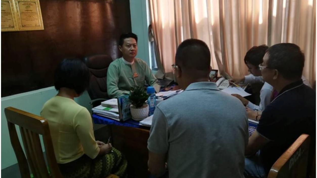 Discussion with representatives from Karisma Apparel (Myanmar) Co., Ltd